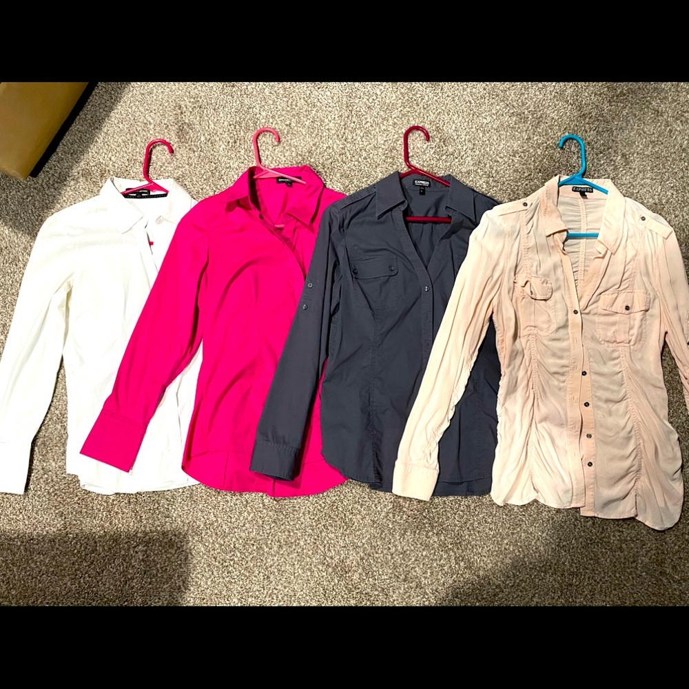Button down long sleeve size large Express